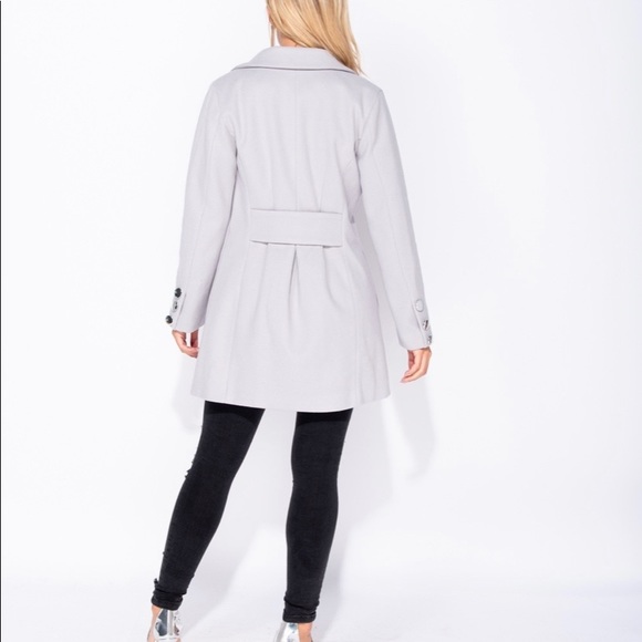 Silver Button Detail Double Breasted Coat 💕 - Picture 4 of 4